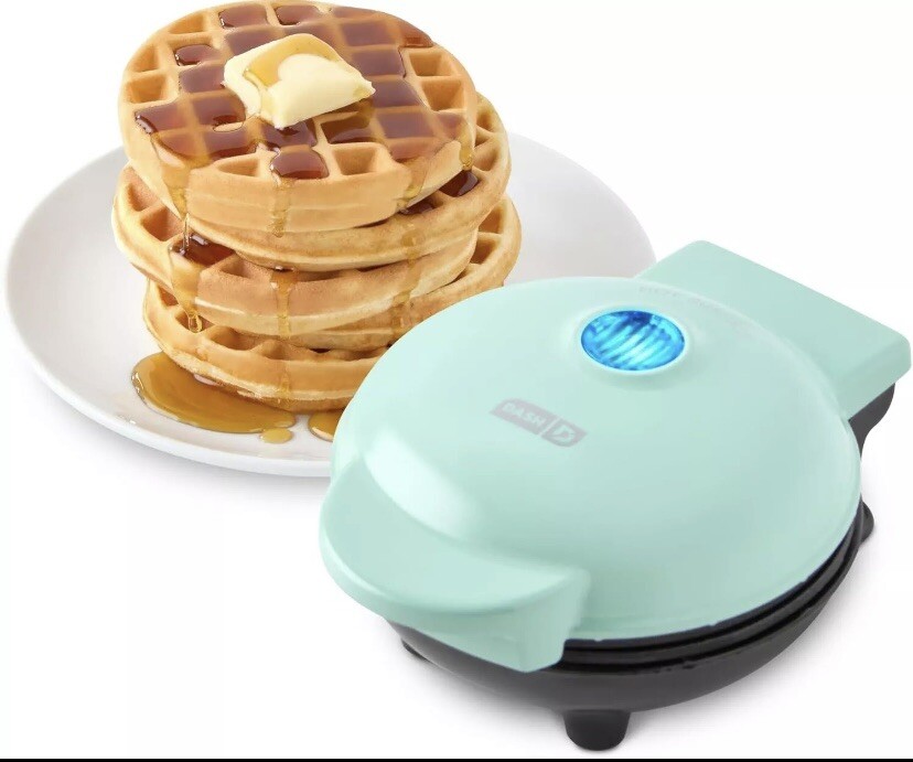 Compact 4-Inch Mini Waffle Maker with Nonstick PTFE Coating and Rapid Heat-Up-image
