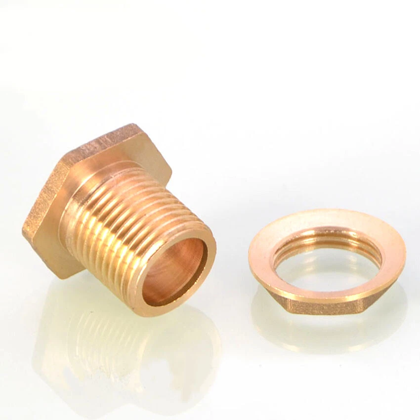 Dado filettato ottone flangiato BSP 1/2" 3/4" 1" per rubinetto rubinetti rifiuti caldaie - Immagine 4 di 4