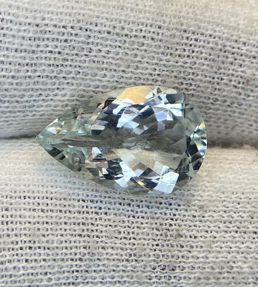 3.70 Carat Natural Aquamarine Pear Faceted Gemstone Good Quality Loose - Image 2 of 4