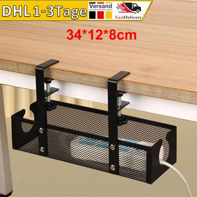 unter dem Schreibtisch, Kabelablage, Korbbox, ohne Bohren, Draht-Organizer DHL