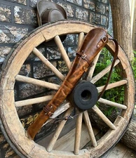 Leather scabbard for henry rifle marlin lever action Rossi 92, Winchester 1892 .