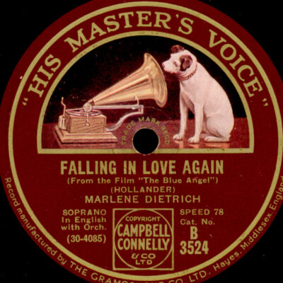 MARLENE DIETRICH Falling in love again (Kopf bis Fuß...)  Schellackplatte S8182