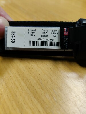 NEW J Crew Leather Belt, Black Size 36 1.25