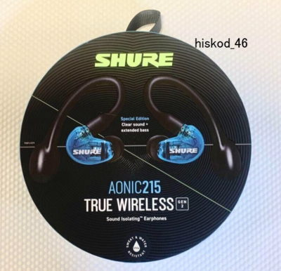 Shure Wireless Earphones 2nd Gen. Bluetooth Aonic 215 TW Sound