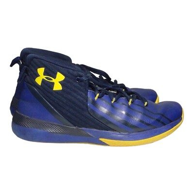 Under Armour Lockdown 3 GS 3020430-402 Basketball Shoes Blue Yellow Youth 6Y