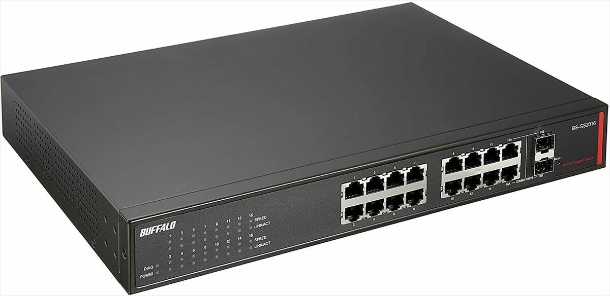 BUFFALO Layer 2 Giga Smart Switch 16 Port BS-GS2016 From BUFFALO Layer 2 Giga Smart Switch 16 Port BS-GS2016 From