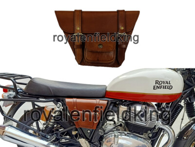 Fit Für Royal Enfield Gt & Interceptor 650 Seiteneinsatz Leder Tasche Mit D4