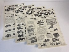 Matchbox Collectors Club Official Quarterly Newsletters 1971 Issues 1-4