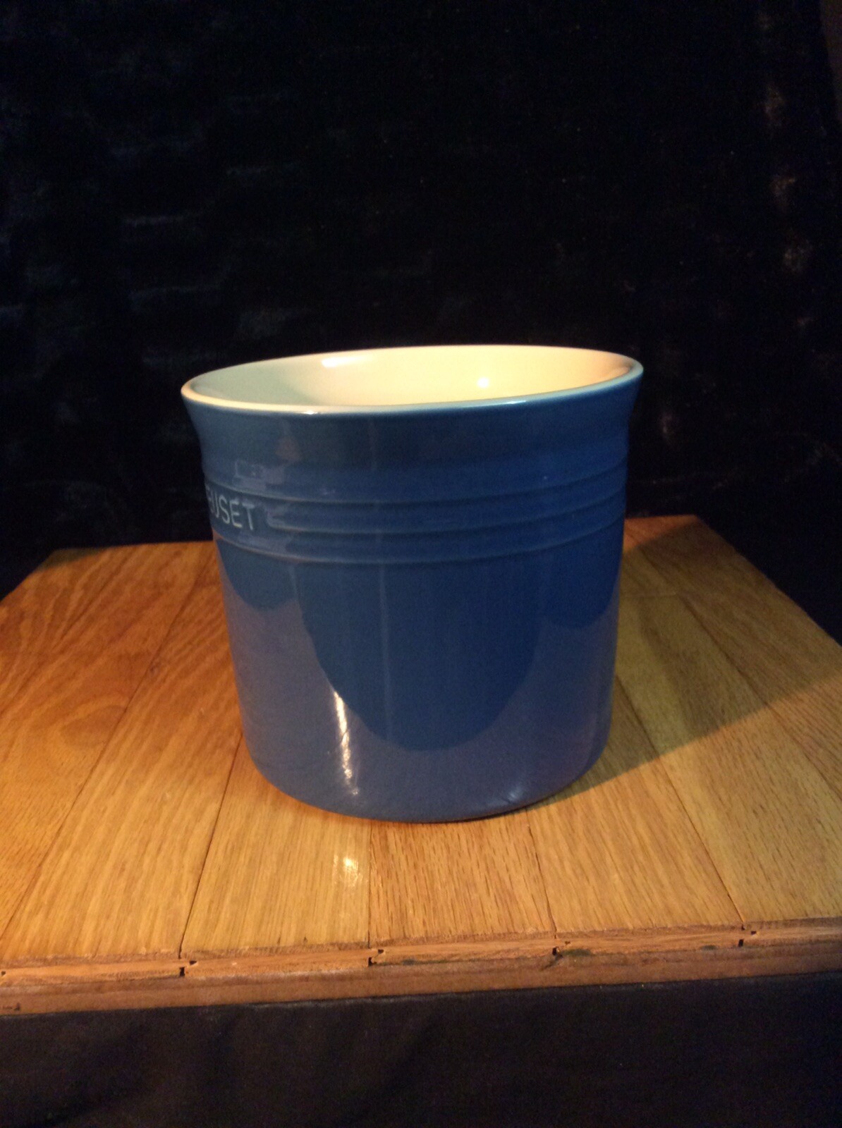 Le Creuset Utensil Holder Crock Blue LARGE eBay