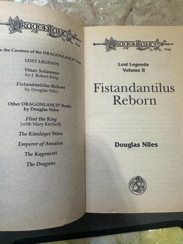 Fistandantilus Reborn Dragonlance Lost Legends Vol. 2 Douglas Niles - Picture 4 of 5