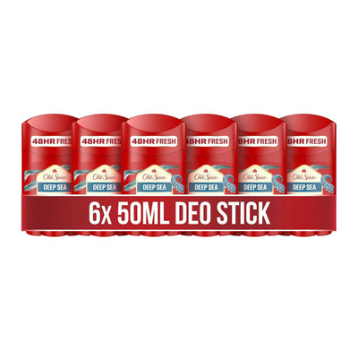 Old Spice Deep Sea Deodorant Stick für Männer, 6 x 50 ml, 48H frisch