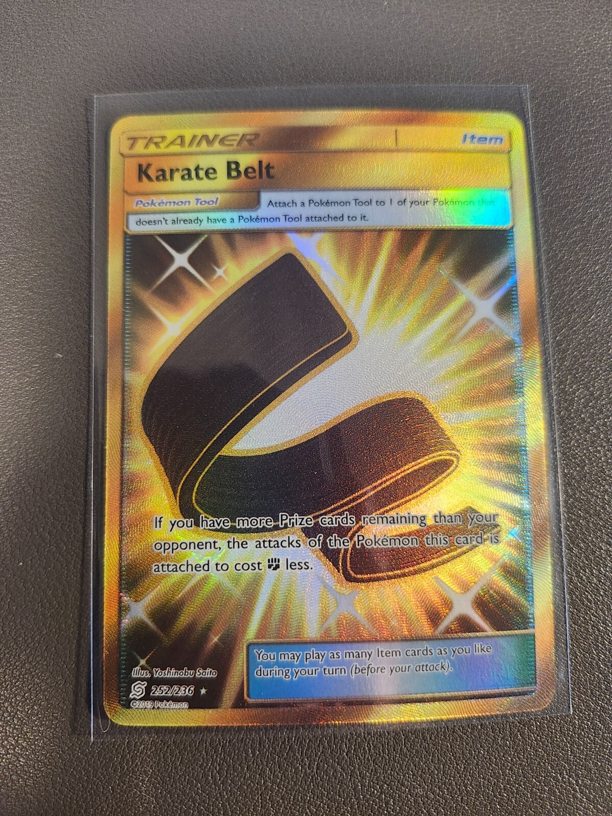Karate Belt 252/236 Secret Rare Holo Pokemon Unified Minds NM Fast Shipping!