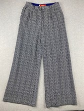 Anthropologie Cartonnier Pants 6 Blue Eliza Jacquard High Rise Wide Leg Boho