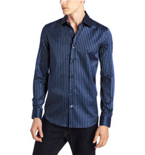ROBERT GRAHAM MENS CARTER DRESS SHIRT, BLACK/BLUE, 18.5