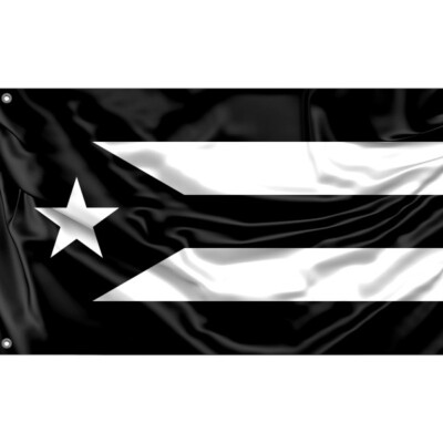 Flagge von schwarz Puerto Rico, einzigartiges Design, 3x5 Fuß / 90x150 cm, Made in EU