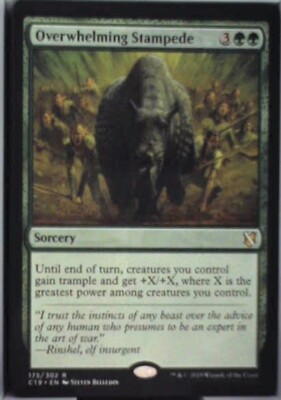 Overwhelming Stampede - Commander 2019: #175, Magic: The Gathering Nm R51