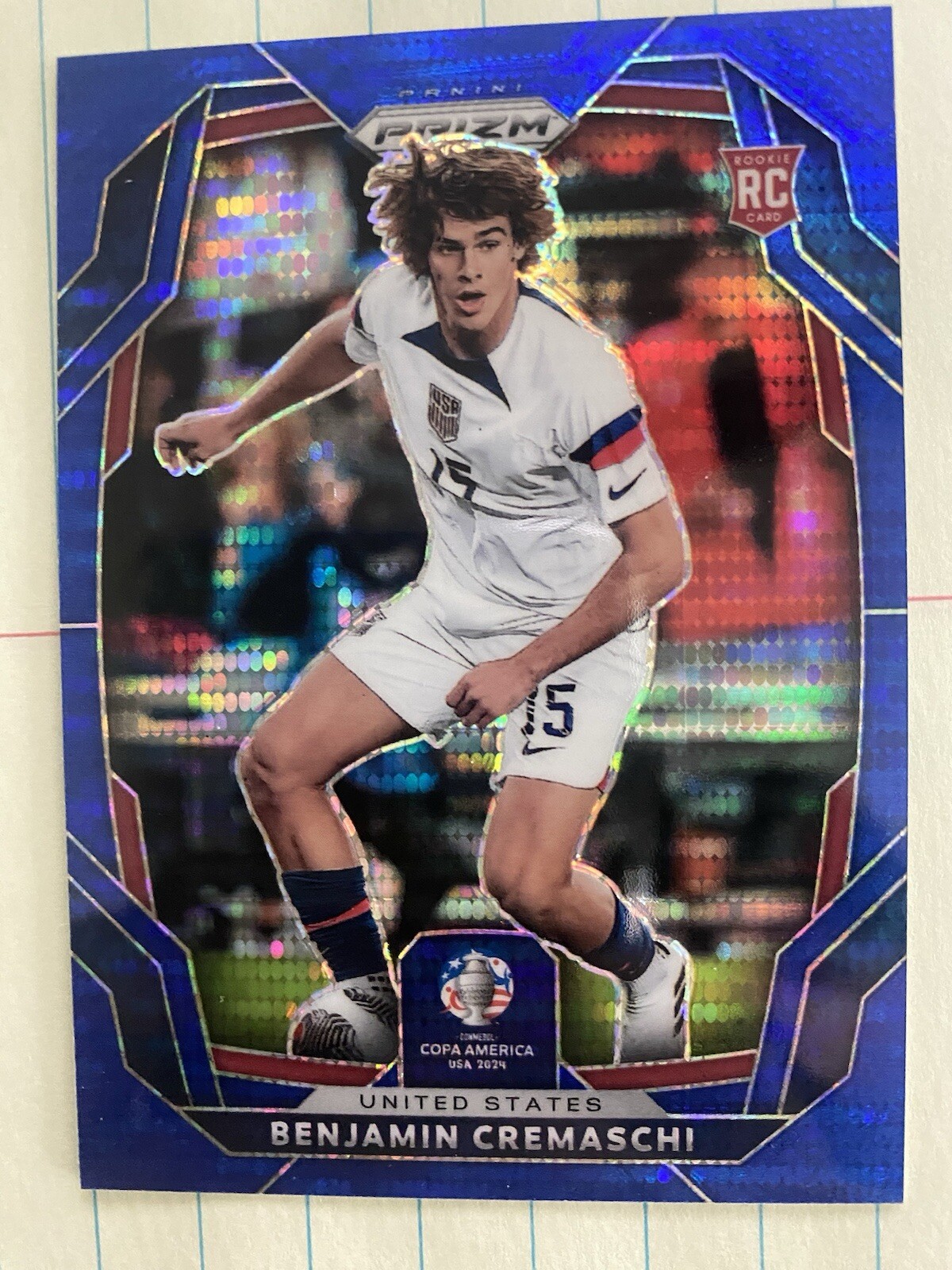 2024 Panini Prizm Copa America Blue Pulsar #164 Benjamin Cremaschi 12/75