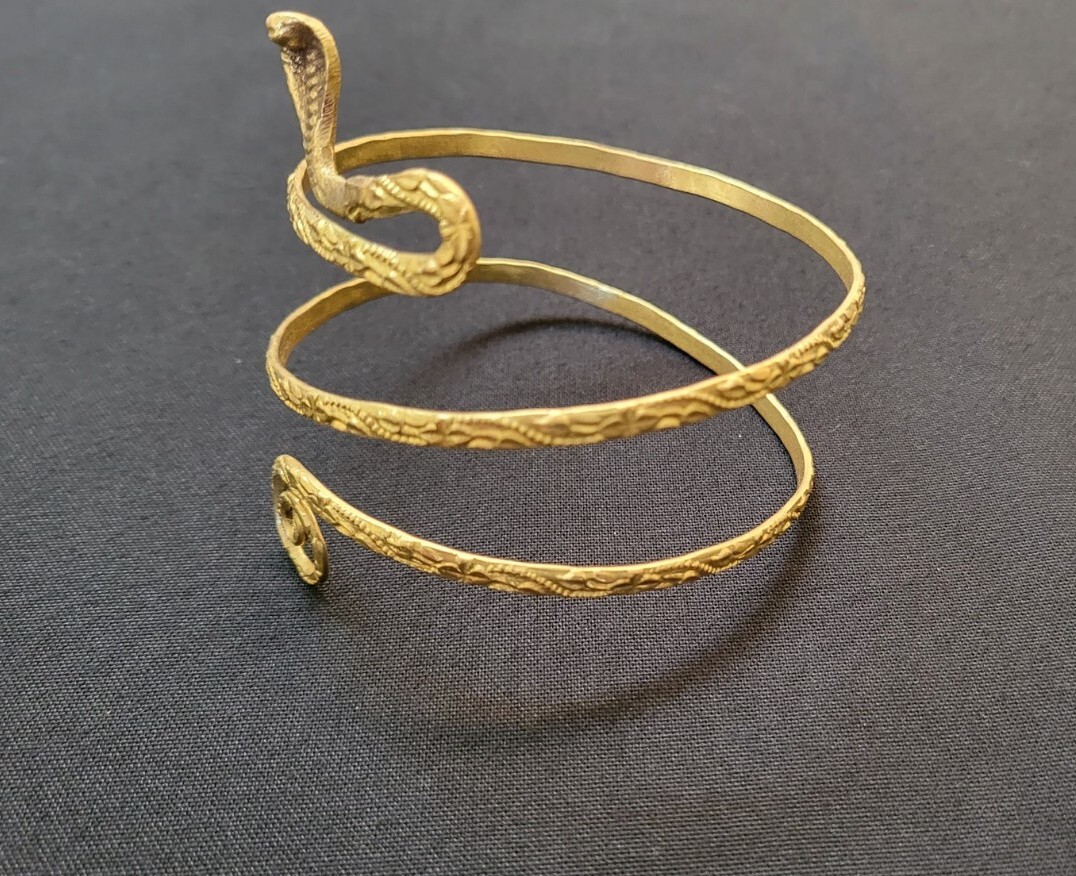 Vintage Brass Cobra Snake Arm Bangle Bracelet eBay