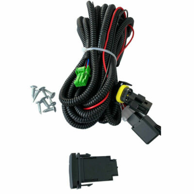Fog Light Wiring Harness On/Off Switch Relay Kit H8 H11 H16 LED Fog