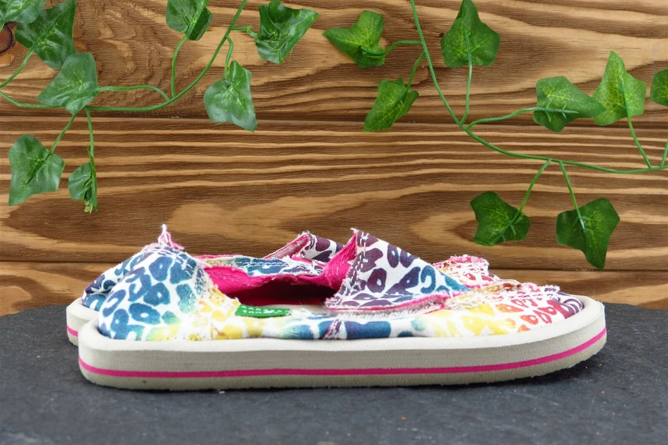 Tela mocasín multicolor mediana Sanuk para niñas pequeñas 10 Foto 4 de 4