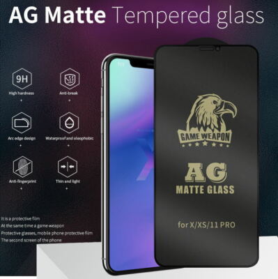 iPhone 15 14 13 12 11 Pro Max X XR 8 7 Matt Panzer Schutzglas Displayschutz Glas