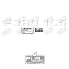 Ford 105 Tiller Custom Vinyl Decal 3-pack