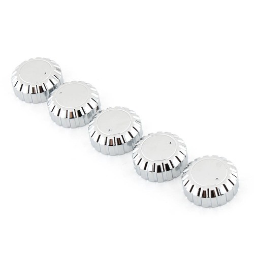 5X Chrome Radio Stereo Knobs Cover Cap For Honda Goldwing 1500 GL1500 1988-2000 - Picture 5 of 9