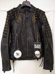 black brand leather jacket