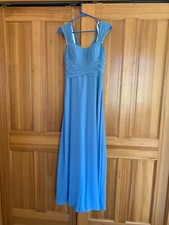 Azazie Beckie Steel Blue Bridesmaid Dress - Size A4 - Worn Once