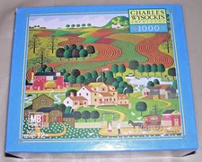NEW 2005 HTF Old Homestead Fields Trees Village Summer 1000 Pc Puzzle Wysocki