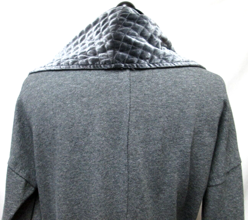 Soft Surroundings Quilted Velour cardigan cover up pockets knit Sz Medium Md M - Picture 11 of 12