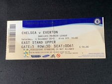 2010/11 Chelsea v Everton ticket
