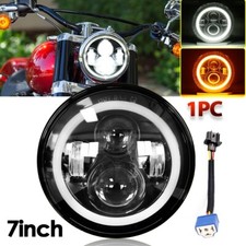 7'' LED Projector Headlight Hi/Low Beam for Motorcycle StreetGide Softail E-mark