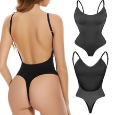 Slimming Women Backless Bodysuit Shapewear Tummy Control Full Body Shaper Tops