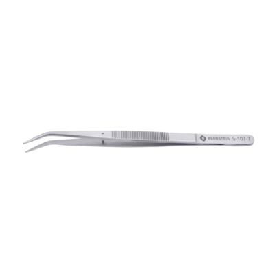Anatomische Pinzette 155mm 22b Edelstahl mit Führungsstift, gezahnt, No. 5-107-7