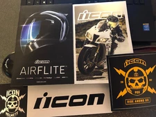 2018 ICON MOTORSPORTS ADVERTISING POSTERS & Stickers Airflite Accessories Rare