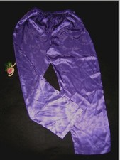 S Glossy Satin Lounge Pants Lavender 29.5" inseam NWOT Small