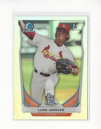 2014 Bowman Chrome Draft Refractor #CDP23 Luke Weaver Cardinals - 第 1/1 張圖片