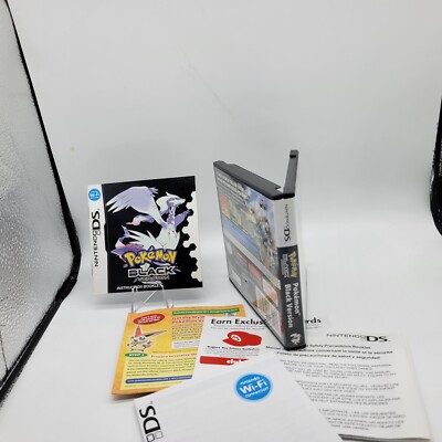 Pokemon Black Version Nintendo DS Authentic Case and Manual