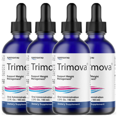 Trimova Drops Supplement, Formula for Weight Management-2floz | 60ml, 4 Bottles