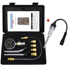 9Pcs Automotive Engine Compression Tester Kit for Small Engine, Fuel Pressure...