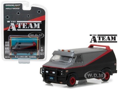 1983 GMC VANDURA VAN ''A-TEAM'' BLACK 1/64 DIECAST MODEL BY GREENLIGHT 44790 B