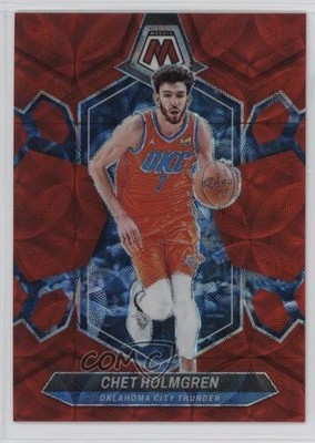 2023-24 Panini Mosaic International Red Mosaic Prizm /75 Chet Holmgren #30 10vx