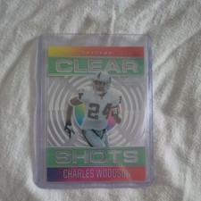 Charles Woodson 2021 Panini Illusions Clear Shots Raiders Card #CS-13