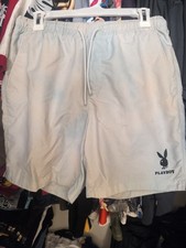 Playboy x pacsun bunny outdoor swimming beach bluish hue pockets shorts unisex m