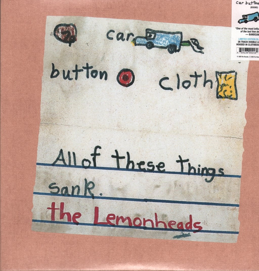Lemonheads Car Button Cloth (Deluxe Expanded Clothbound Edition) double LP vinyl