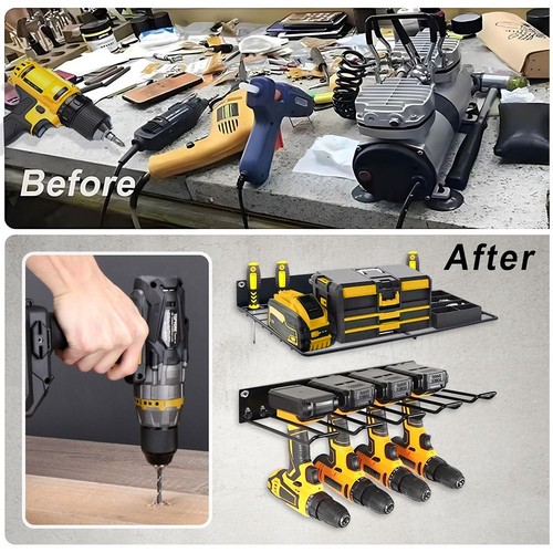 Accessories Hand Power Tool Organizer Rack Drill Holder Tool Storage - Picture 10 of 15