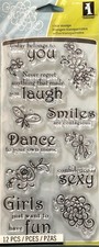 Inkadinkado Sentiments Clear Stamps 60-30062 FREE GIFT