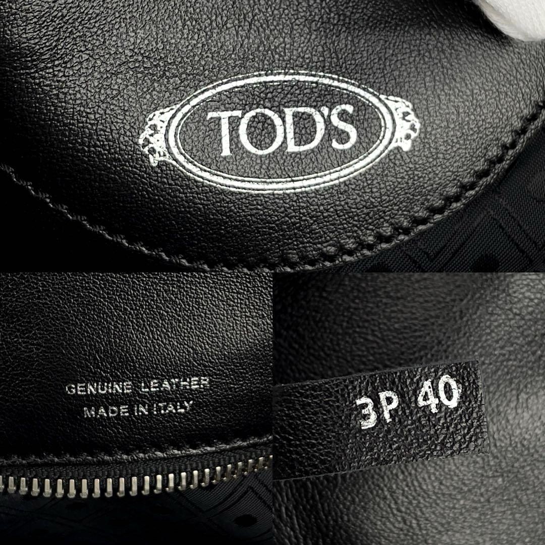 【極美品】トッズ　トートバッグ　2way　ダブルT　デニム　レザー　ブラック 2025年最新】トッズ Tod's ダブルTの人気アイテム - メルカリ