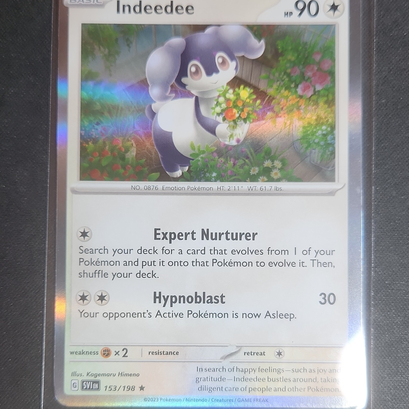 Indeedee 153/198 SV01 Scarlet & Violet Base Set Holo Rare English Pokemon TCG